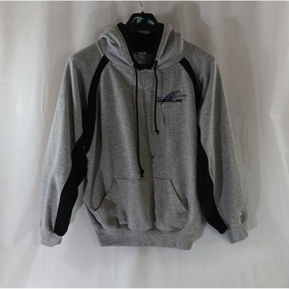Badger Arizona Adrenaline Hooded Sweatshirt Men's Large Gray Black...